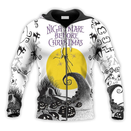 Nightmare Before Christmas Jack Skellington Zip Hoodie