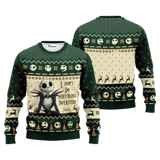 Jack Skellington Matching Sweater With Sally Ugly Sweater