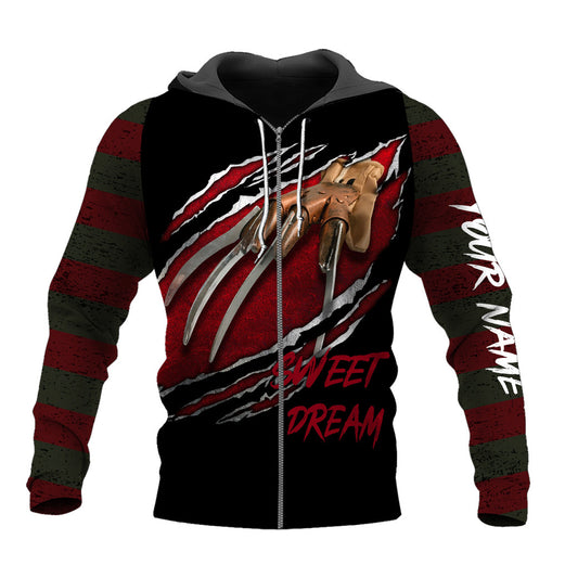 Personalize Sweet Dream Freddy's Coming For You Zip Hoodie