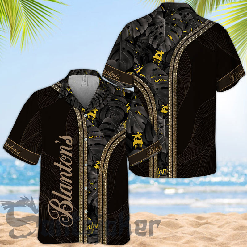 Brown Blanton's Tropical Monstera Hawaiian Shirt