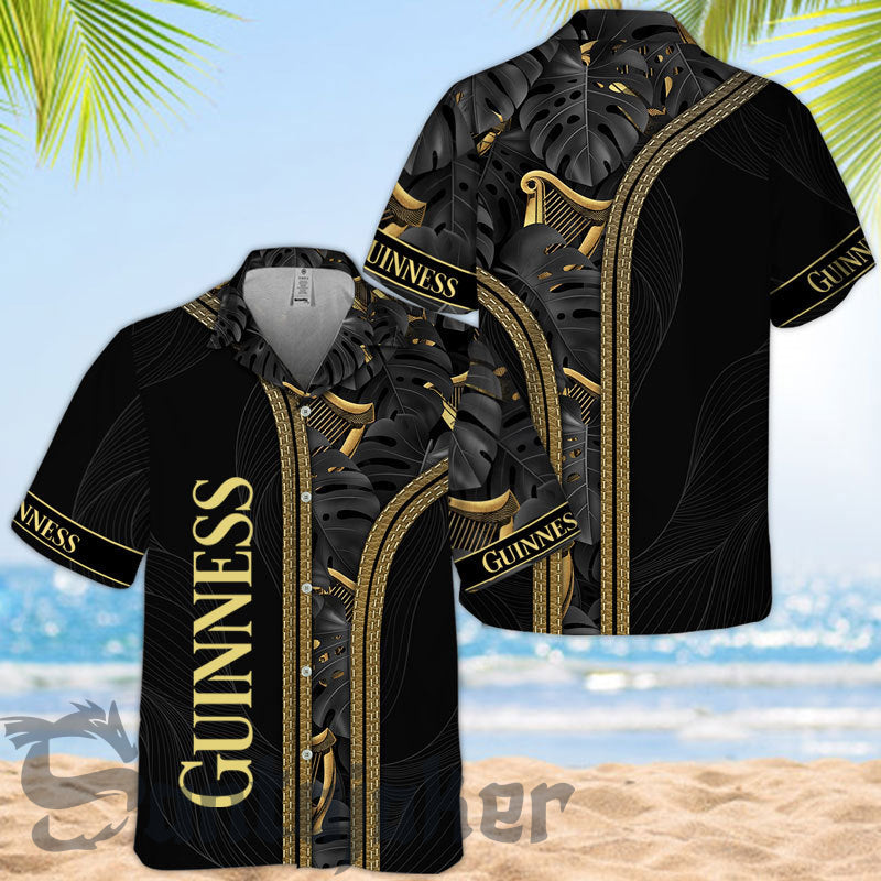 Guinness Tropical Monstera Hawaiian Shirt