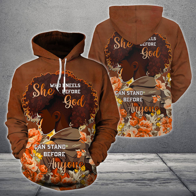 She Who Kneels Before God Can Stand Hoodie 
