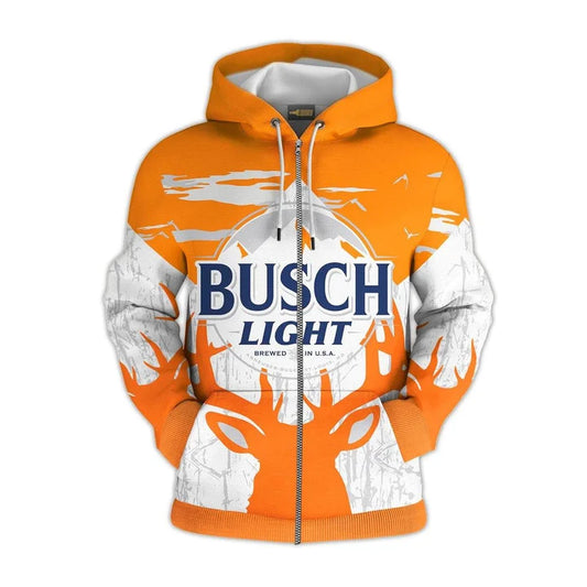 Personalized Busch Light Hoodie & Zip Hoodie - Santa Joker