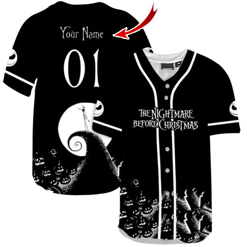 Personalized The Nightmare Before Christmas Baseball Jersey
