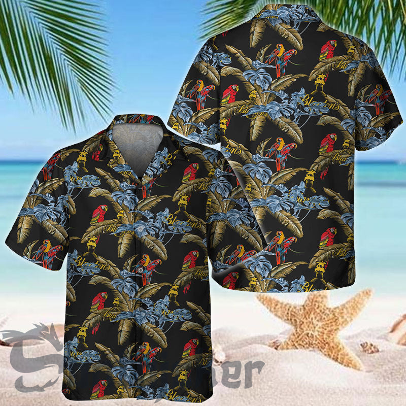 Jungle Bird Aloha Brown Blanton's Hawaiian Shirt