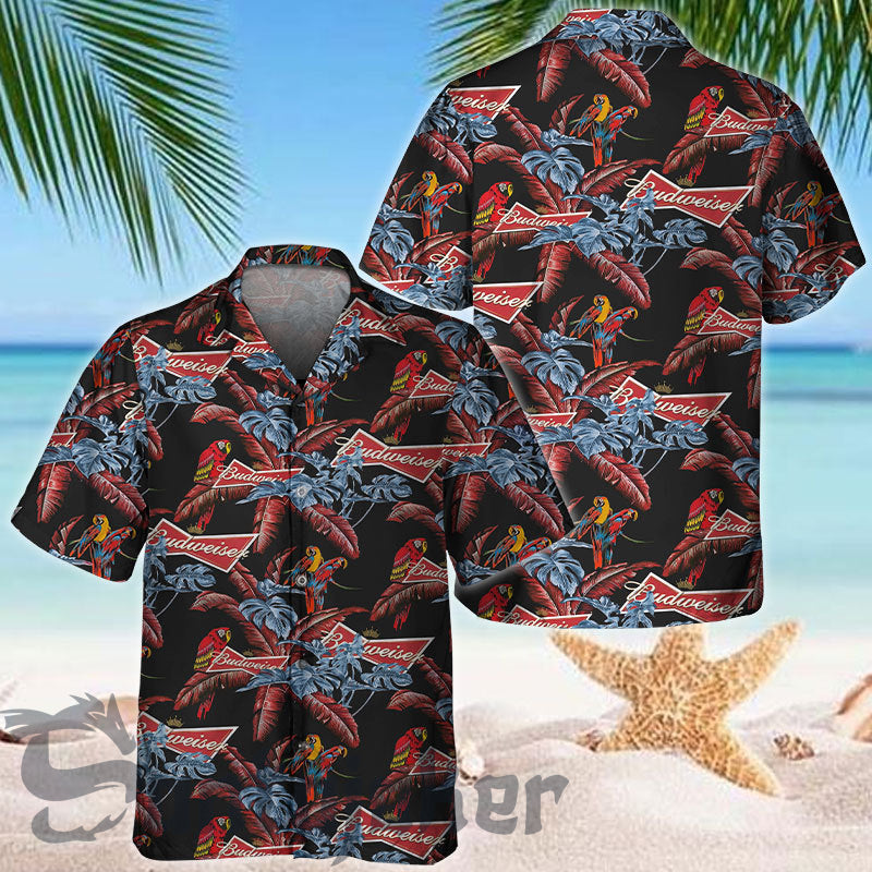 Jungle Bird Aloha Budweiser Hawaiian Shirt