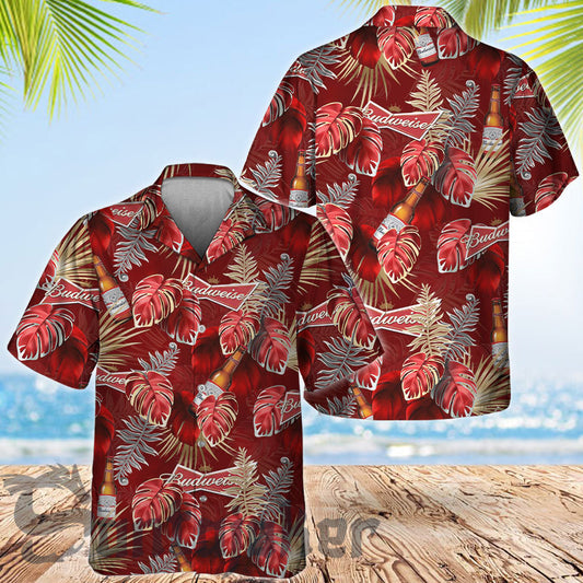 Budweiser Palm Tropical Vibe Hawaii Shirt
