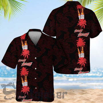 Tropical Palm Mandala Budweiser Hawaiian Shirt