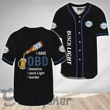 Busch Light I Have OBD Baseball Jersey