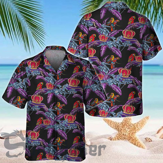 Jungle Bird Aloha Crown Royal Hawaiian Shirt