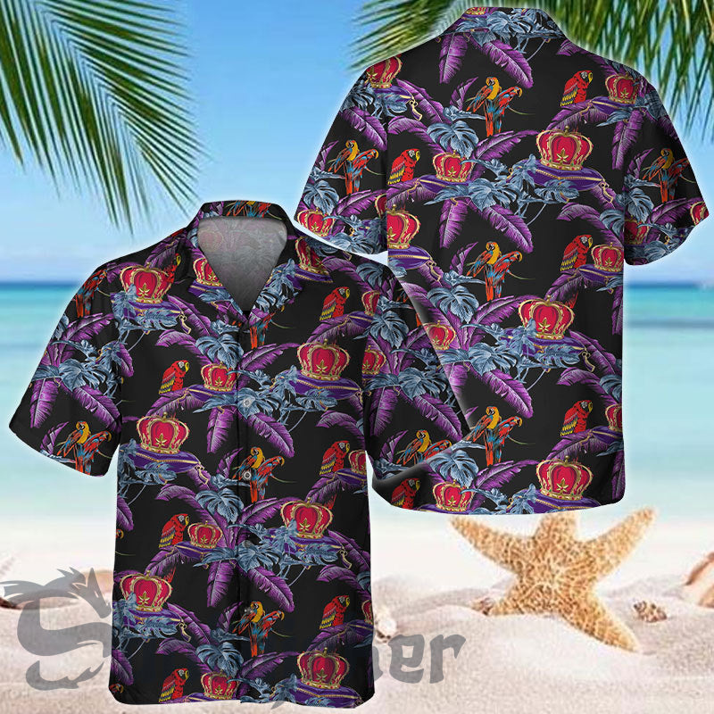 Jungle Bird Aloha Crown Royal Hawaiian Shirt