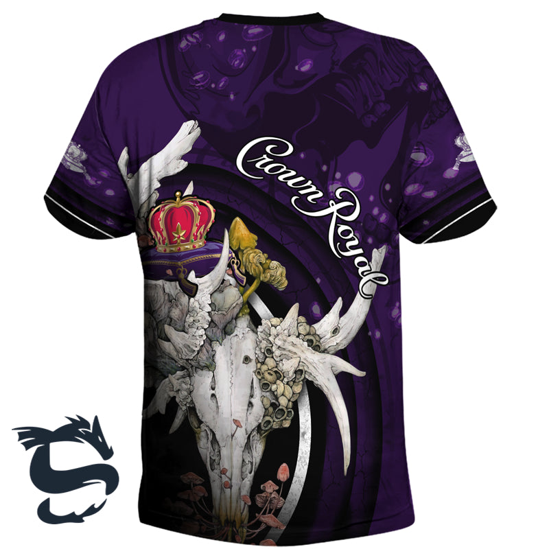 Crown Royal Deer Skull With Mushroom T-shirt