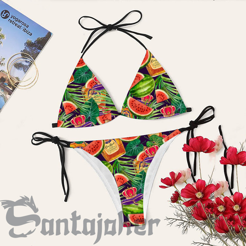 Jungle Watermelon Crown Royal Bikini Set Swimsuit Jumpsuit Beach