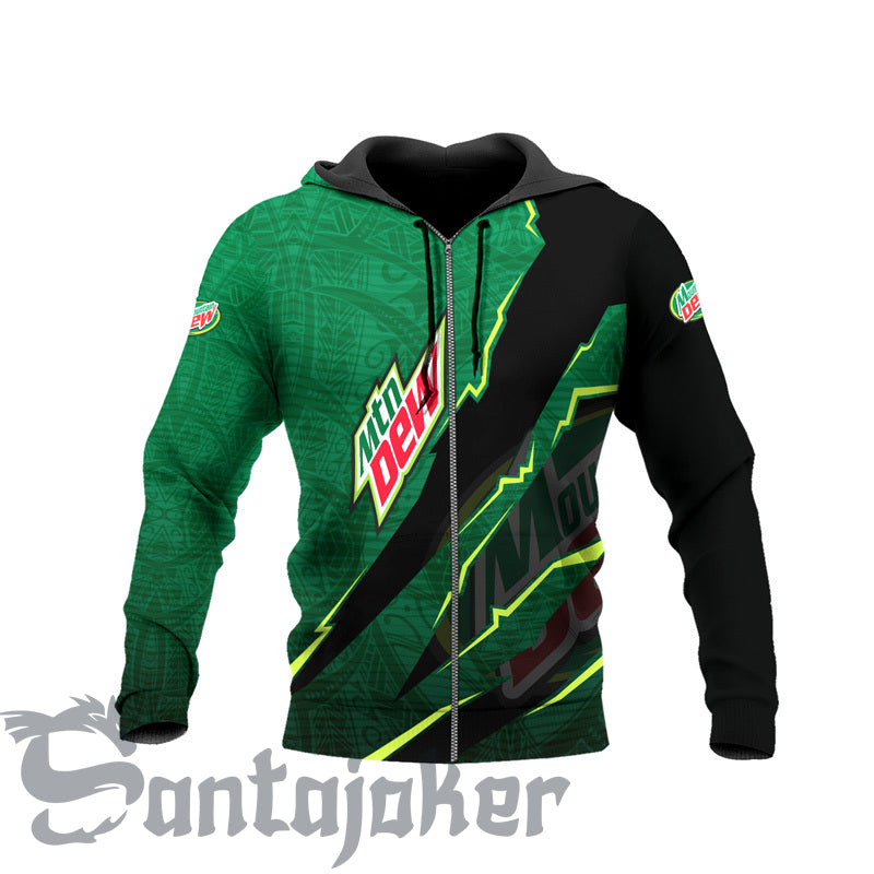 Mountain Dew Monster Style Zip Hoodie