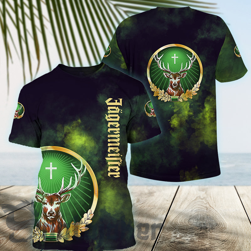 Jagermeister Liqueur Colorful Smoke T-shirt