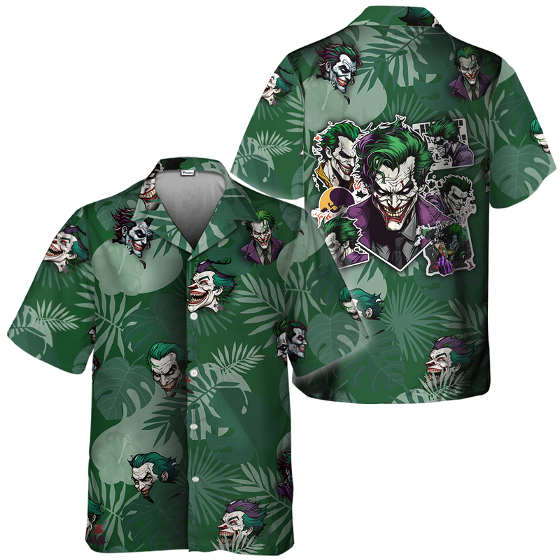 Palm Tree The Joker Smiling Teeth Hawaii Shirt