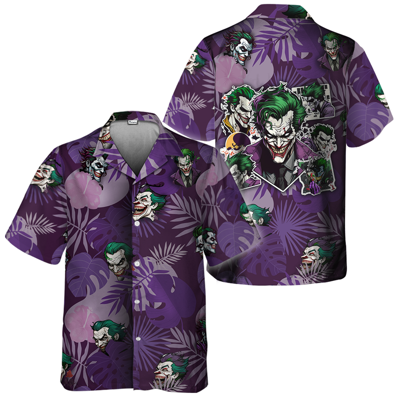 Palm Tree The Joker Smiling Teeth Hawaii Shirt