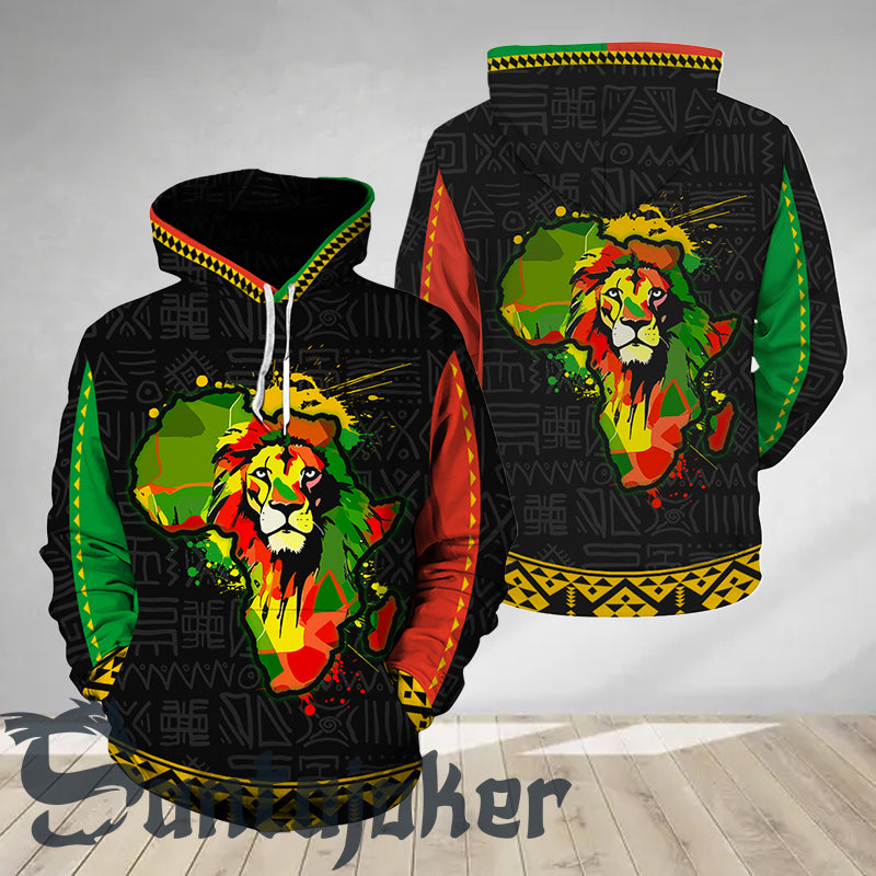 Africa Map Panther Hoodie 