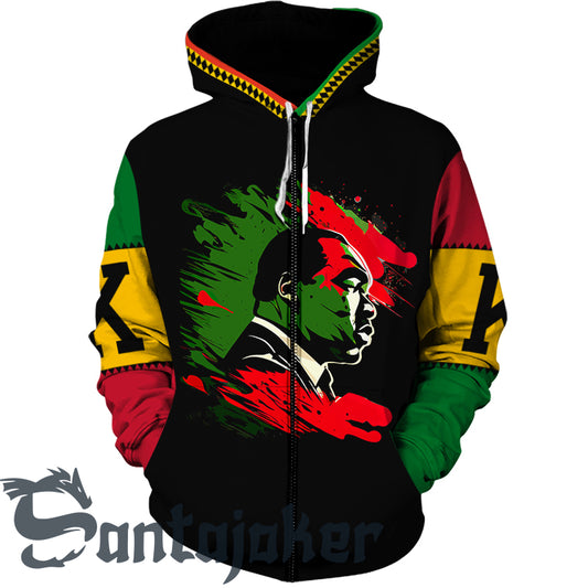 African American Martin Luther King  Zip Hoodie