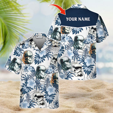 Personalized Flower Tropical Stormtrooper Hawaii Shirt