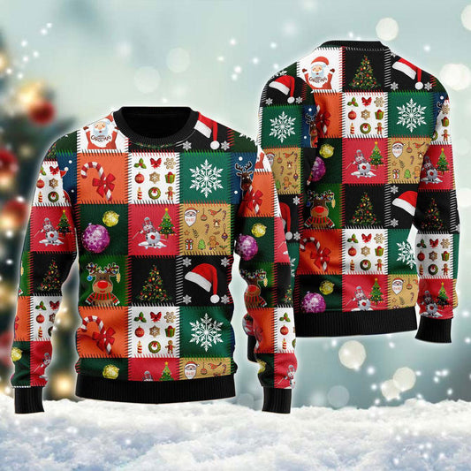 A Christmas Scene Ugly Sweater - Santa Joker