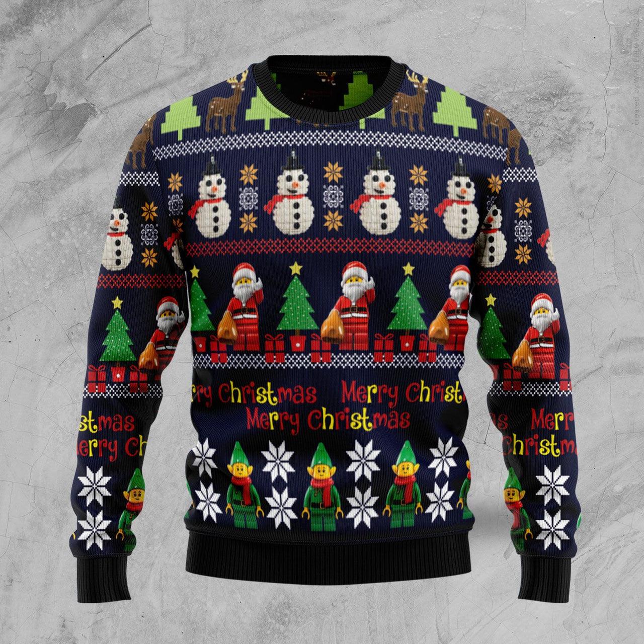 A Merry Lego Christmas Ugly Sweater - Santa Joker