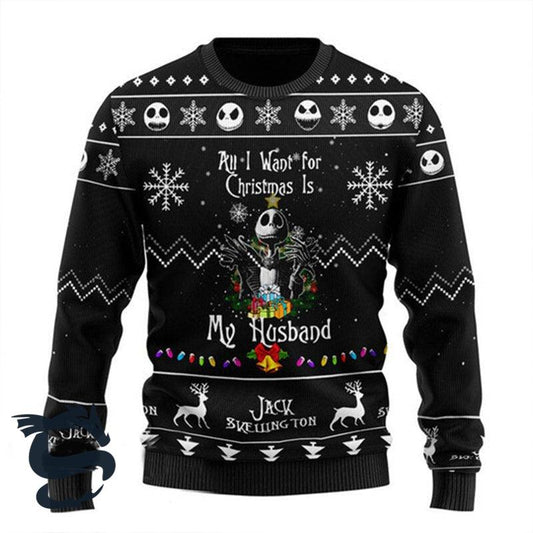 All I Want For Christmas is my Husband Jack Sweaters - Santa Joker