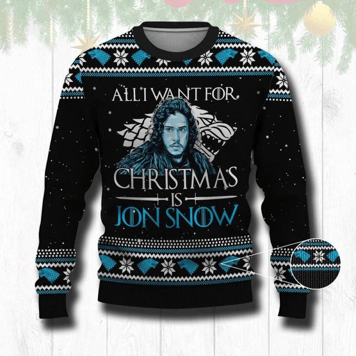 All I Want For This Christmas Is Jon Snow Sweater - Santa Joker