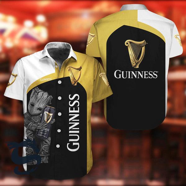 Baby Groot Guinness Button Shirt - Santa Joker