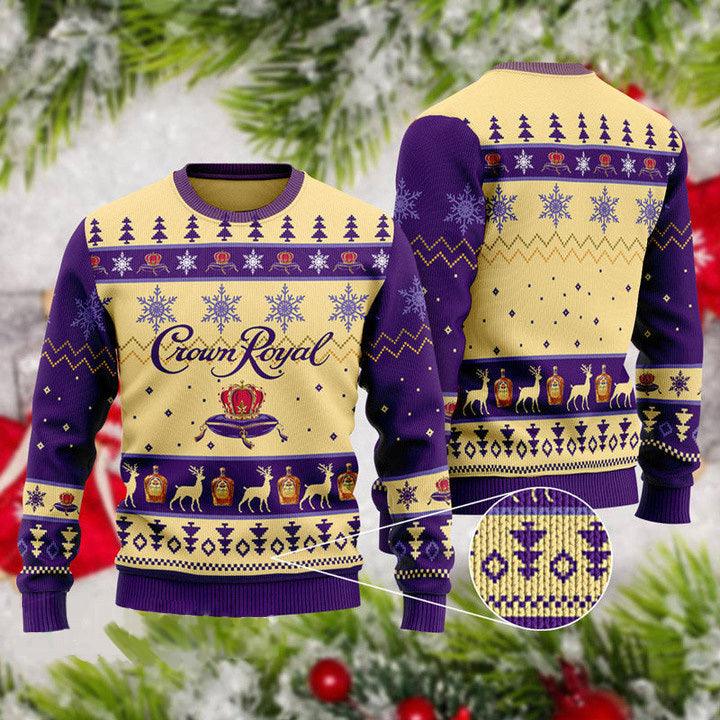 Basic Crown Royal Ugly Christmas Sweater - Santa Joker