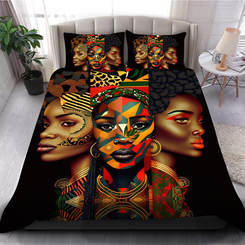 Queen In Black Afican Bedding Set