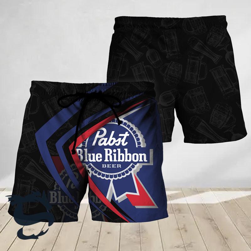 Beer Glasses Pabst Blue Ribbon Hawaii Shorts - Santa Joker