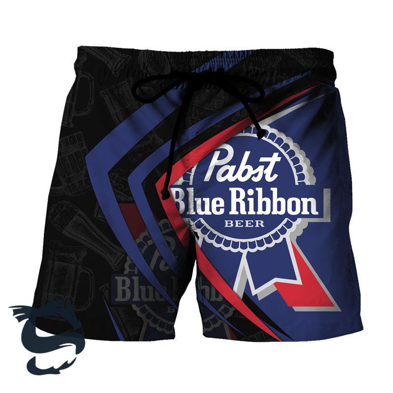 Beer Glasses Pabst Blue Ribbon Hawaii Shorts - Santa Joker