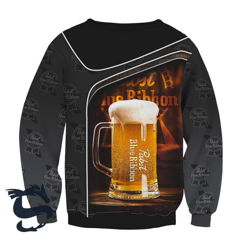 Beer Pabst Blue Ribbon T-shirt & Heavy Fleece Sweatshirt - Santa Joker