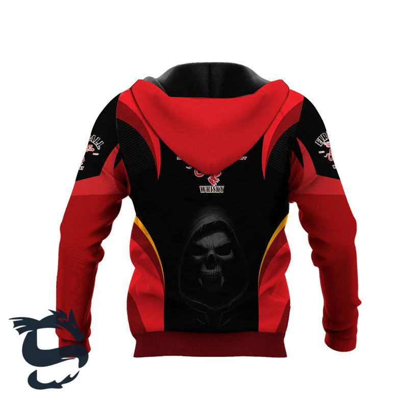 Black Skull Fireball Whisky Hoodie & Zip Hoodie - Santa Joker