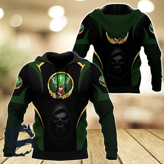 Black Skull Jagermeister Liqueur Hoodie & Zip Hoodie - Santa Joker