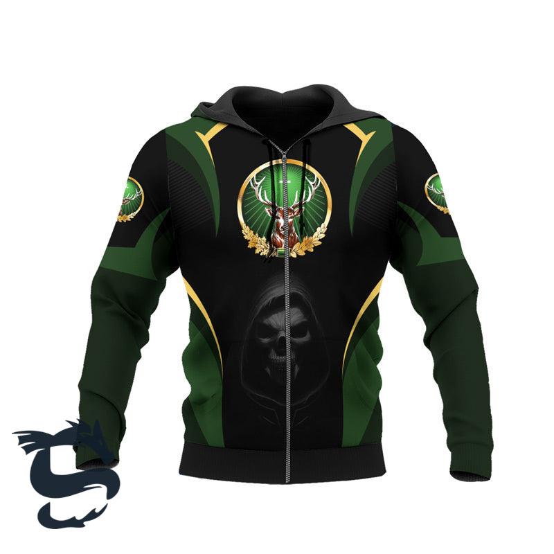 Black Skull Jagermeister Liqueur Hoodie & Zip Hoodie - Santa Joker