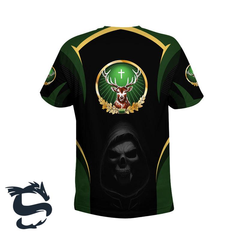 Black Skull Jagermeister Liqueur T-shirt - Santa Joker