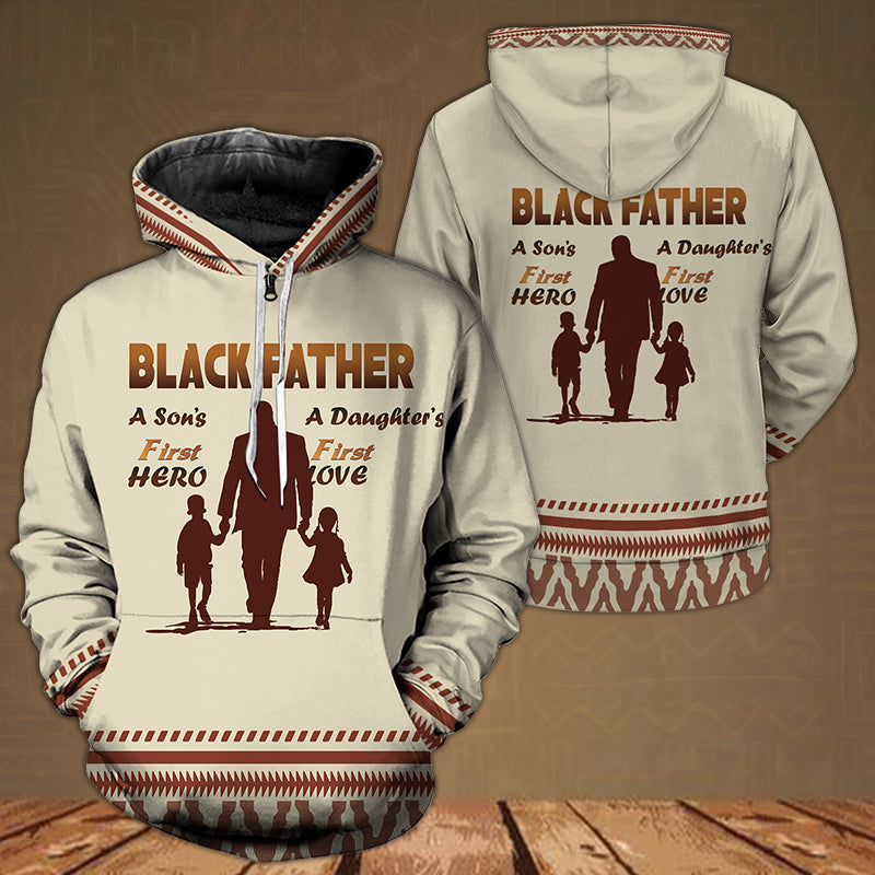 Black Dad First Hero And First Love Hoodie 