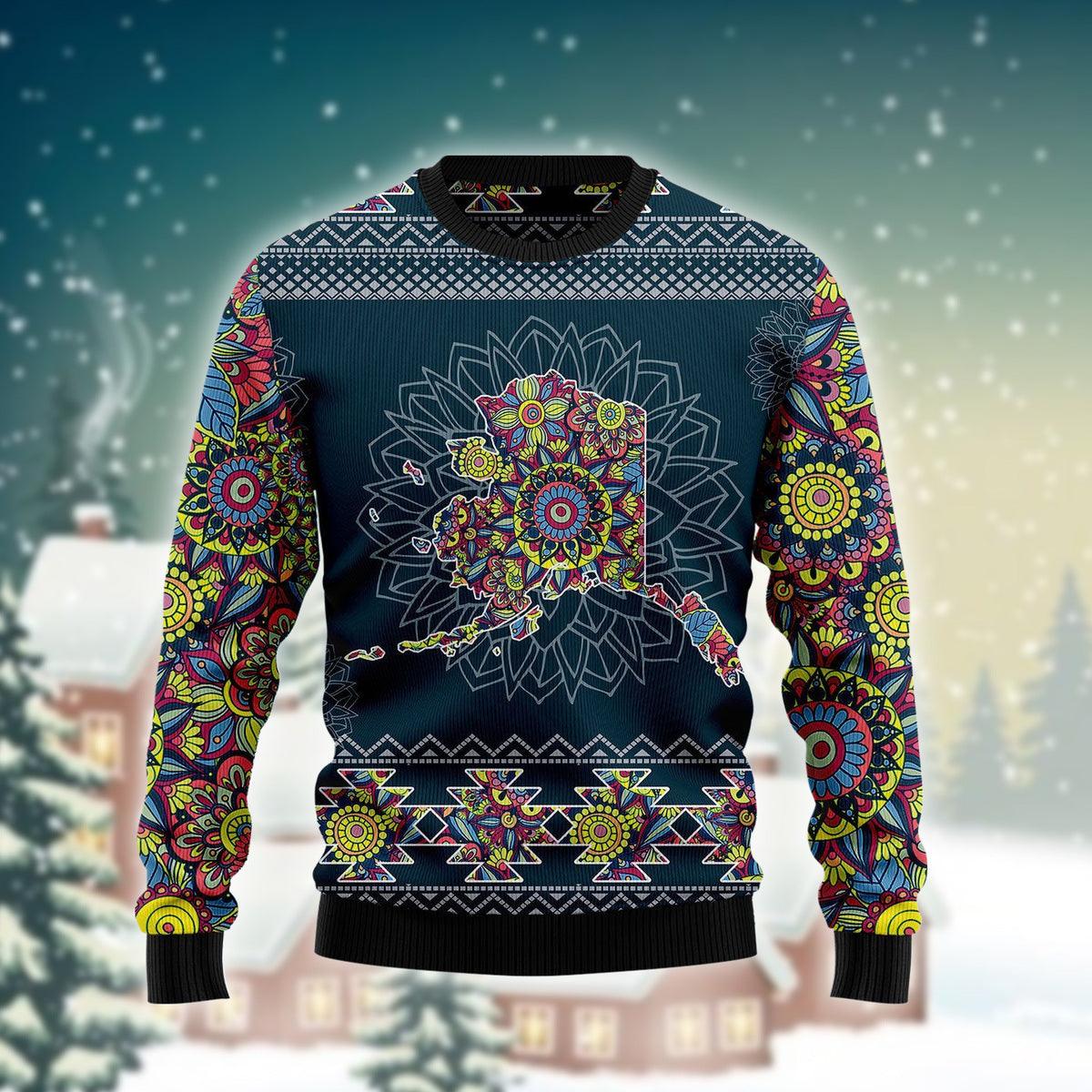 Blue Alaska Mandala Sweater - Santa Joker