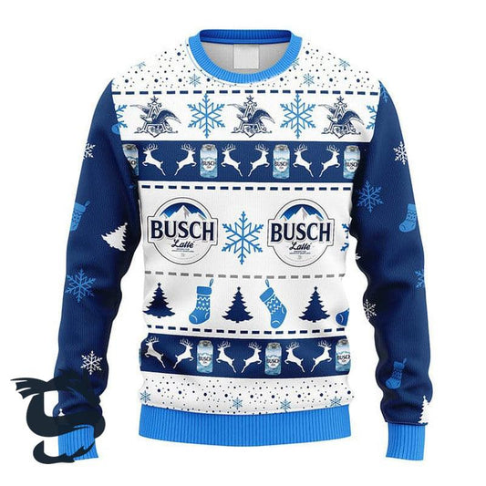 Breezy Busch Latte Christmas Ugly Sweater - Santa Joker