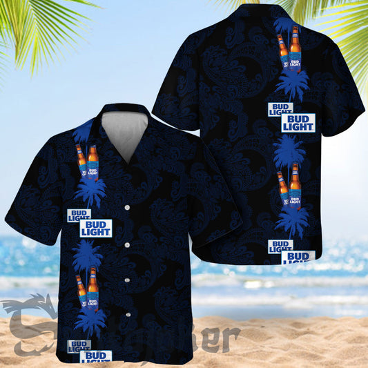Tropical Palm Mandala Bud Light Hawaiian Shirt