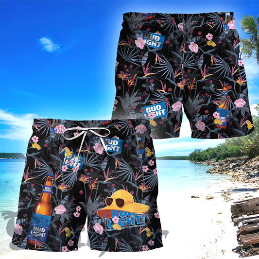 Dark Tropical Bud Light Hawaii Shorts