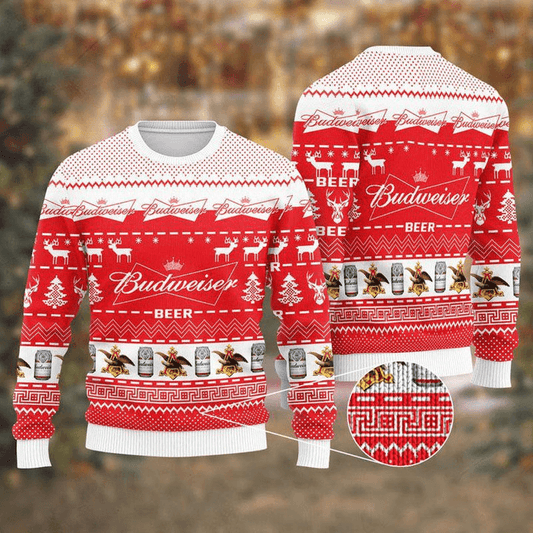 Budweiser Ugly Christmas Sweater - Santa Joker