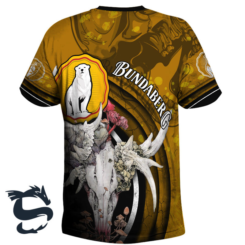 Bundaberg Deer Skull With Mushrooms T-shirt