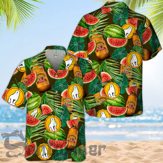 Jungle Plants Watermelon Bundaberg Rum Hawaii Shirt