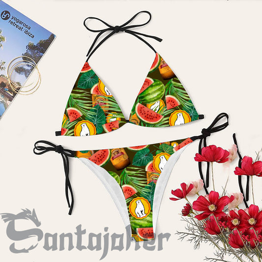 Jungle Watermelon Bundaberg Bikini Set Swimsuit Jumpsuit Beach