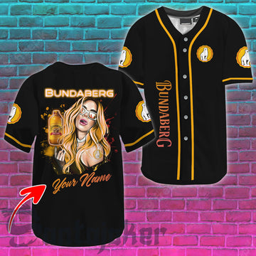 Personalized The Girl Get Drunk With Bundaberg Baseball Jersey