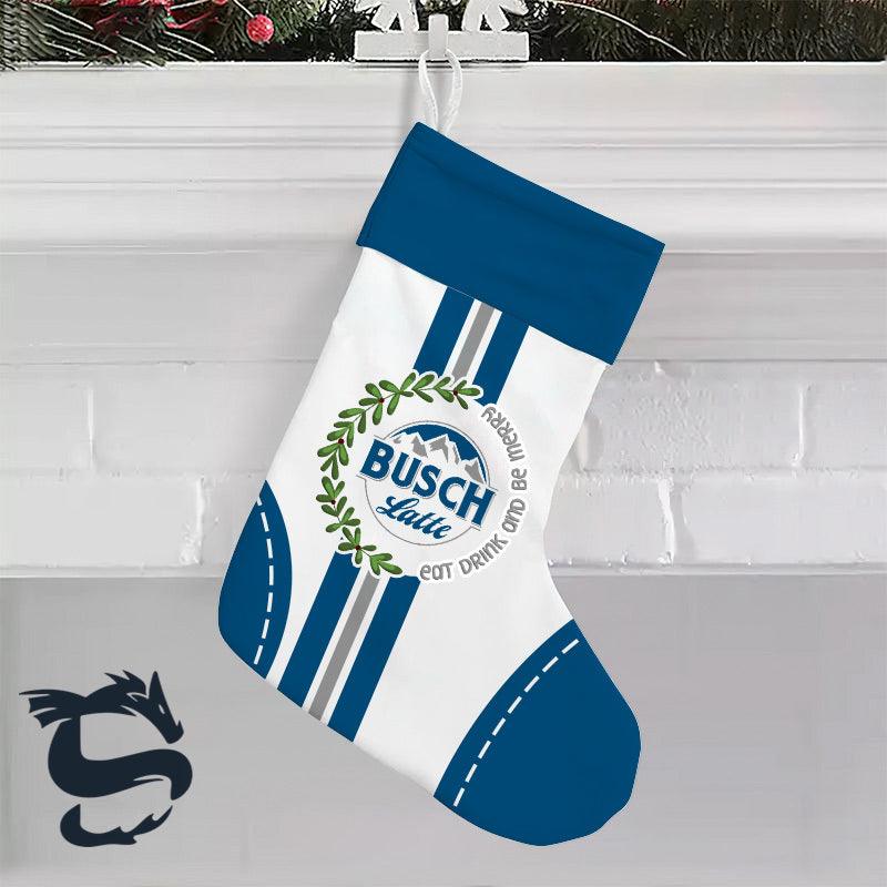 Busch Latte Eat Drink And Be Merry Christmas Stockings - Santa Joker