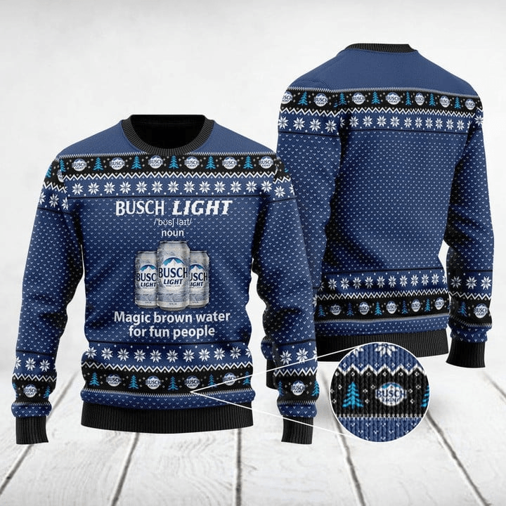 Busch Light Definition Christmas Sweater - Santa Joker